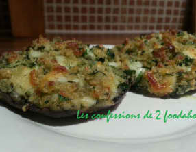 Champignons farcis façon “garlic bread”