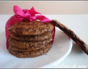 Brownie cookies au coeur de nutella