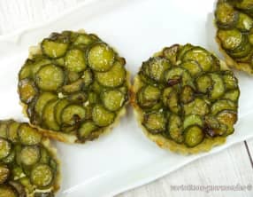 Tatins de courgettes au thym et au miel