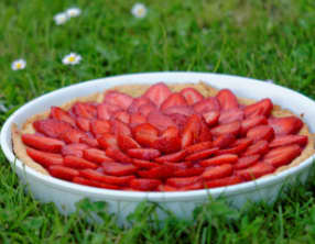Tarte aux fraises et poudre d’amande