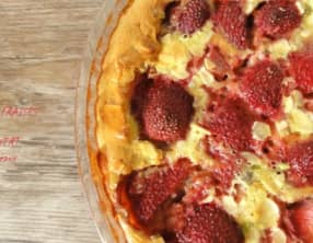 Clafoutis fraises et citron vert