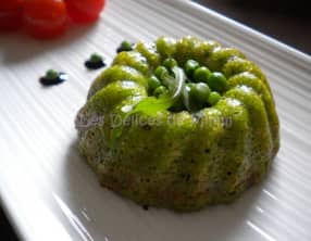 Flans de petits pois au Comté