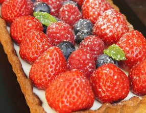 Tarte à la menthe et aux fruits rouges