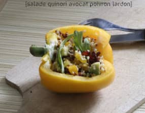 Salade Quinori Poivron Avocat et Lardons