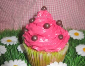 Cupcake chocolat au lait - cerise
