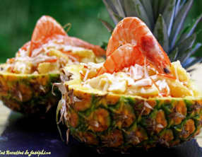 Ananas surprise aux crevettes