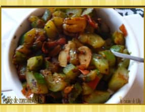 Poêlée de concombres à l'ail