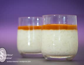 Riz au lait à la vanille et sauce au caramel beurre salé
