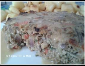 Pain de viande de boeuf aux epinards et coriandre