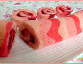 Gateau roulé à la framboise