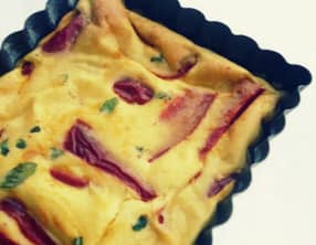 Flan poivron basilic