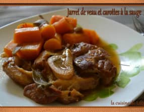 Jarret de veau et carottes à la sauge