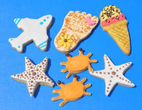 Biscuits sur le thème de la plage