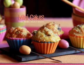 Mini-cakes à la dinde, bacon, cheddar et noisettes