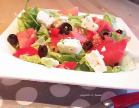 Salade pastèque et féta