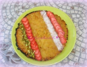 Tarte tatin ananas et son coulis de fraises