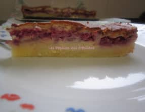 Gateau magique chocolat blanc-framboises