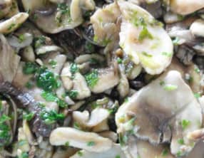 Plancha de champignons à la coriandre