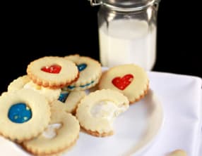 Biscuits sandwichs aux couleurs de la France