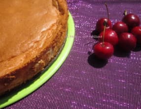 Gateau magique cerises-nectarines