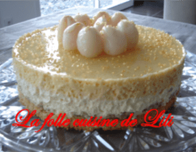 Gâteau croustillant chocolat blanc mangue