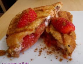 Croque fraise, nougat et speculoos