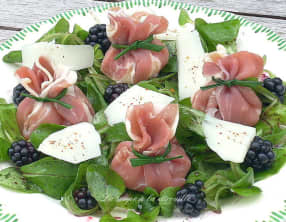 Aumônières de Jambon de Bayonne aux poires, pur brebis des Pyrénées