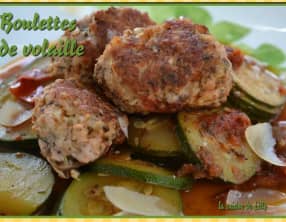 Boulettes de volaille et courgettes braisées
