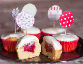Cupcakes au Yaourt, coeur framboise curd
