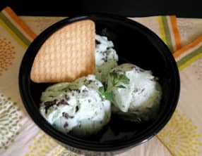 Glace menthe chocolat maison