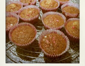 Muffins aux pralines roses