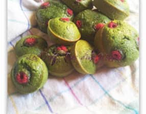 Des financiers pistache-framboise