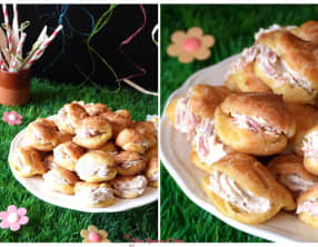 Choux Garnis au Fromage Fouetté Madame Loïk et Jambon Serrano