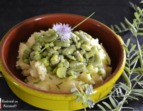 Purée de pomme de terre à l'huile d'olive et légumes verts bio