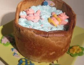 Charlotte chocolat au lait et framboises