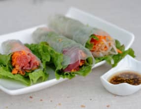Rouleaux de Printemps au magret fumé