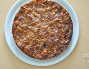 Gâteau pommes vanille rhum