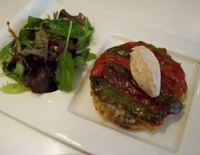 Tatin de poivrons et sa quenelle d'anchois