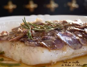 Dos de merlu en écailles de pomme de terre bleue d'Artois