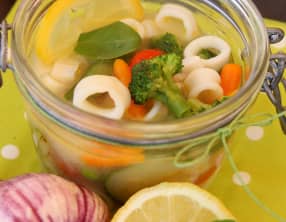 Pot au feu de calamars et petits légumes