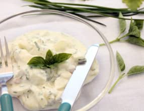 Concombre au fromage frais