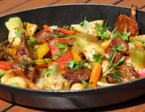 La Fricassée de Poitrine d’Agneau aux Légumes d’été