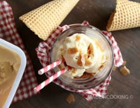 Crème glacée de caramel à la fleur de sel de Guérande