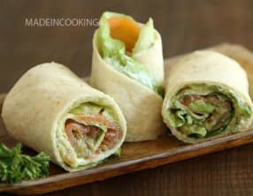 Wraps au saumon et à l'avocat