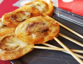 Sucettes d'aubergine au miel de thym