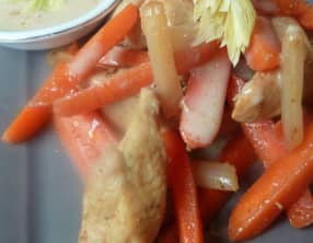 Emincée de poulet crème coco-cumin