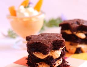 Pluie d'étoiles chocolatés et mousse d'abricots