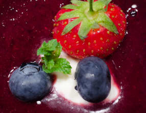 Soupe de fruits rouges