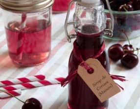 Sirop de cerises maison et cerises au sirop