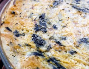 Gratin de courge spaghetti aux épinards